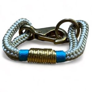 Nautical Nantucket Rope Bracelet With Large Brass Clasp NEW 1 BRACLET ONLY